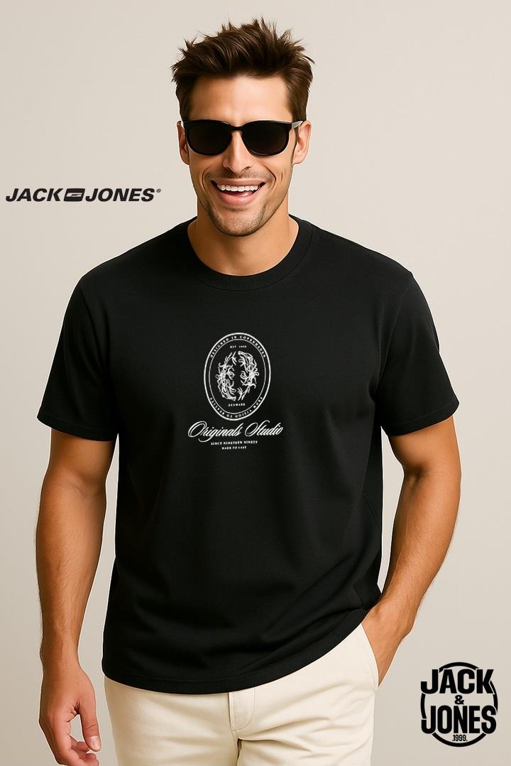 Jack & Jones JJORDIA GRAPHIC Logolu Siyah Erkek Tişört 12286609 v1
