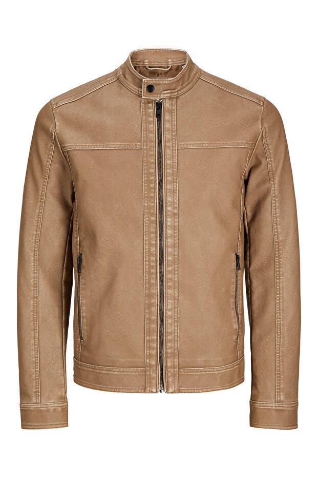 Jack & Jones JJWARNER Erkek PU Deri Mont Safari 12273244
