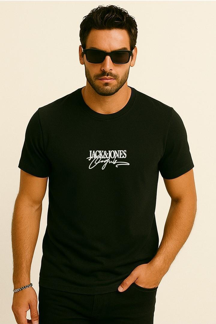 Jack & Jones JORALMERIA BRANDING J&J Logolu Erkek Siyah TShirt 12276524 v1