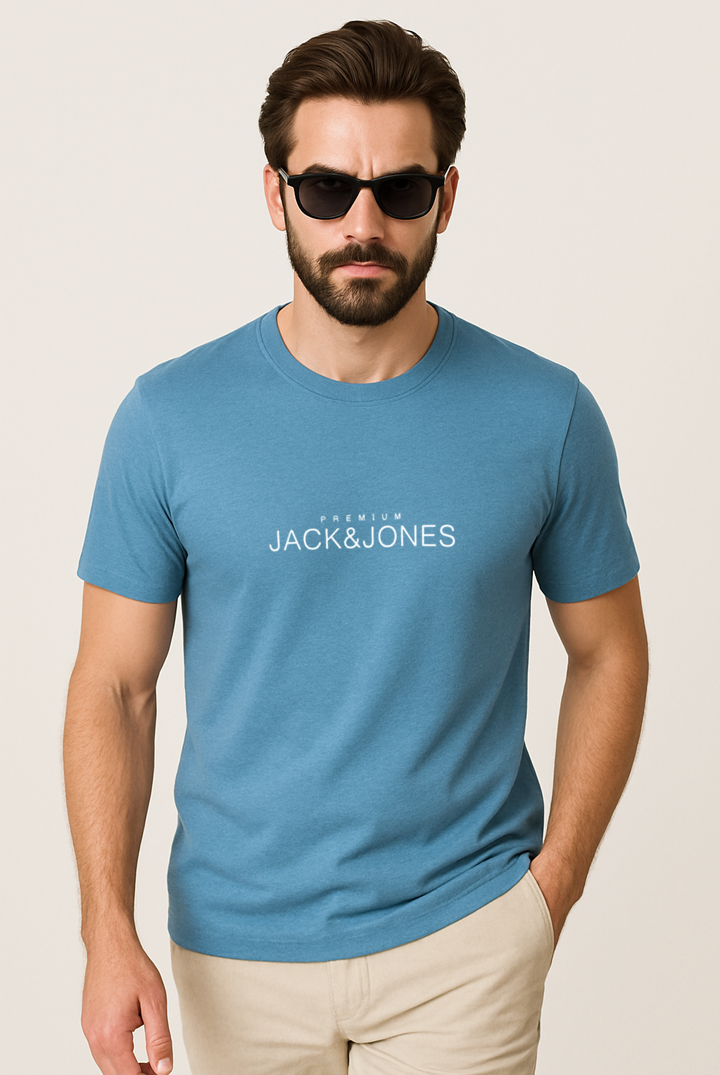 Jack & Jones JPRBLAVANCE J&J Logolu Erkek Mavi Tişört 12282251