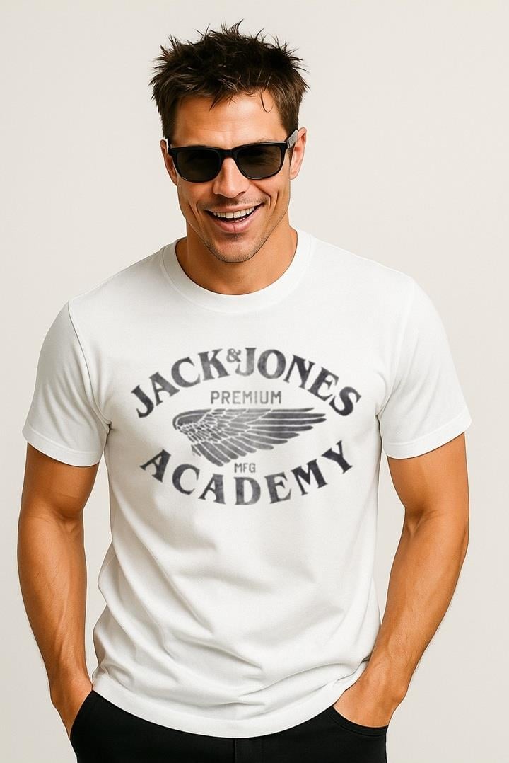 Jack & Jones JPRBLUFREDDY Bisiklet Yaka Beyaz Erkek Tişört 12276650 v1