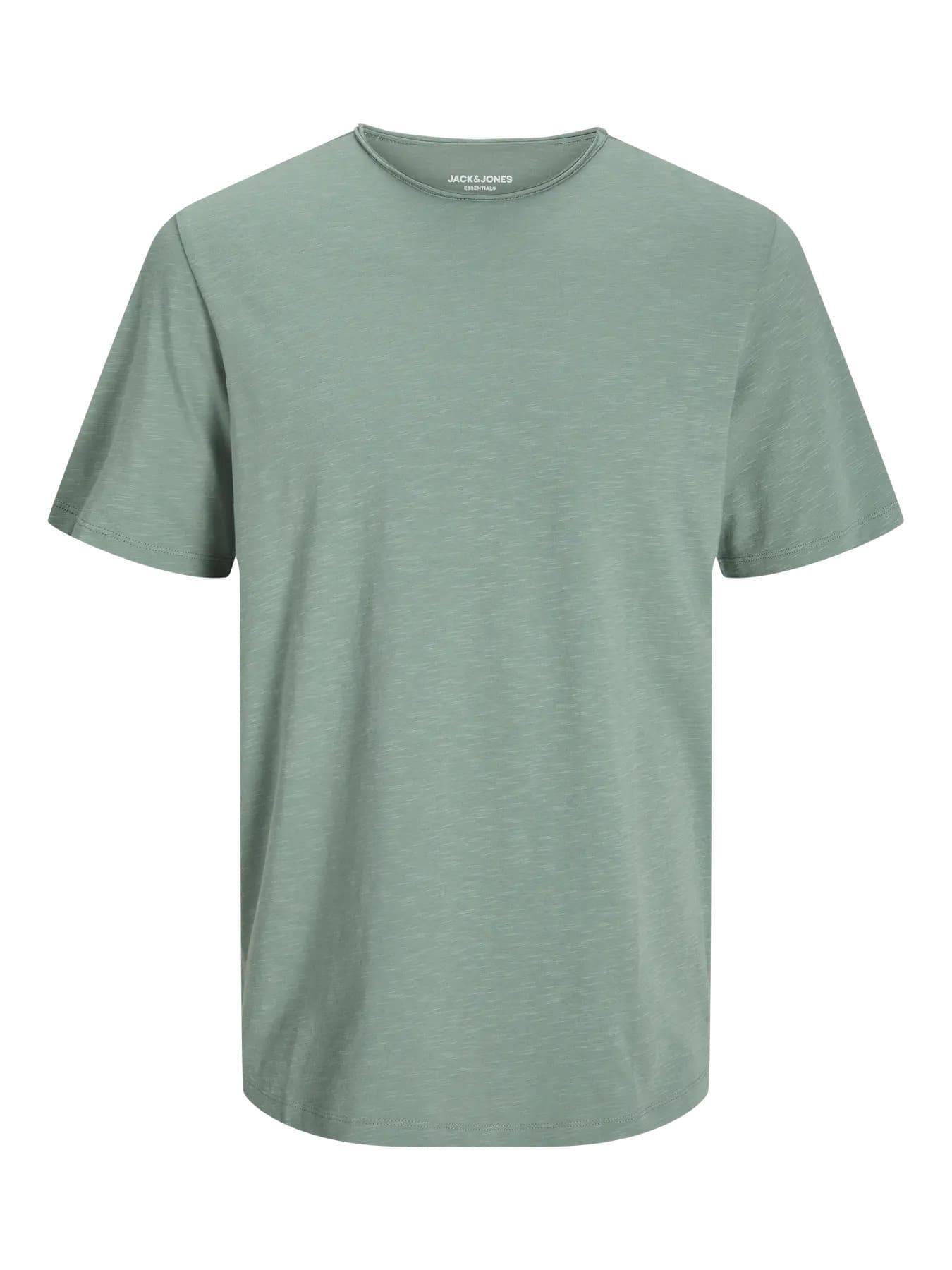 Jack & Jones Organic Düz Bisiklet Yaka Açık Yeşil Erkek Tişört 12182498
