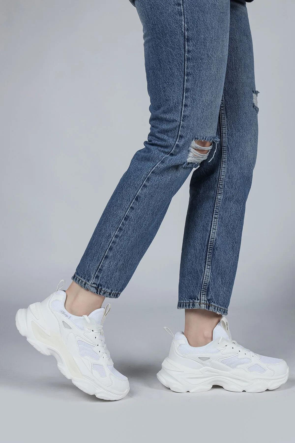 Jump 29891 Beyaz Kadın Sneaker Ayakkabı v1