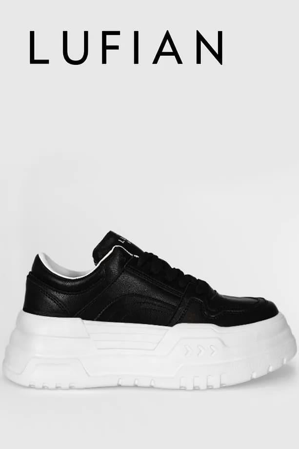 Lufian Darla Siyah Kadın Deri Sneaker Ayakkabı 121230020