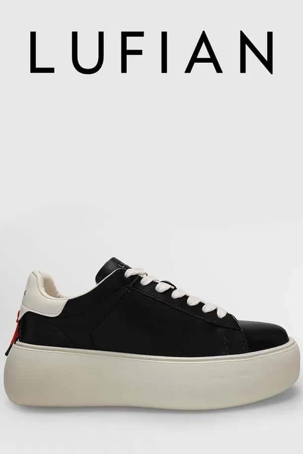 Lufian Marcella Siyah Hakiki Deri Kadın Sneaker Ayakkabı 121230031 v1