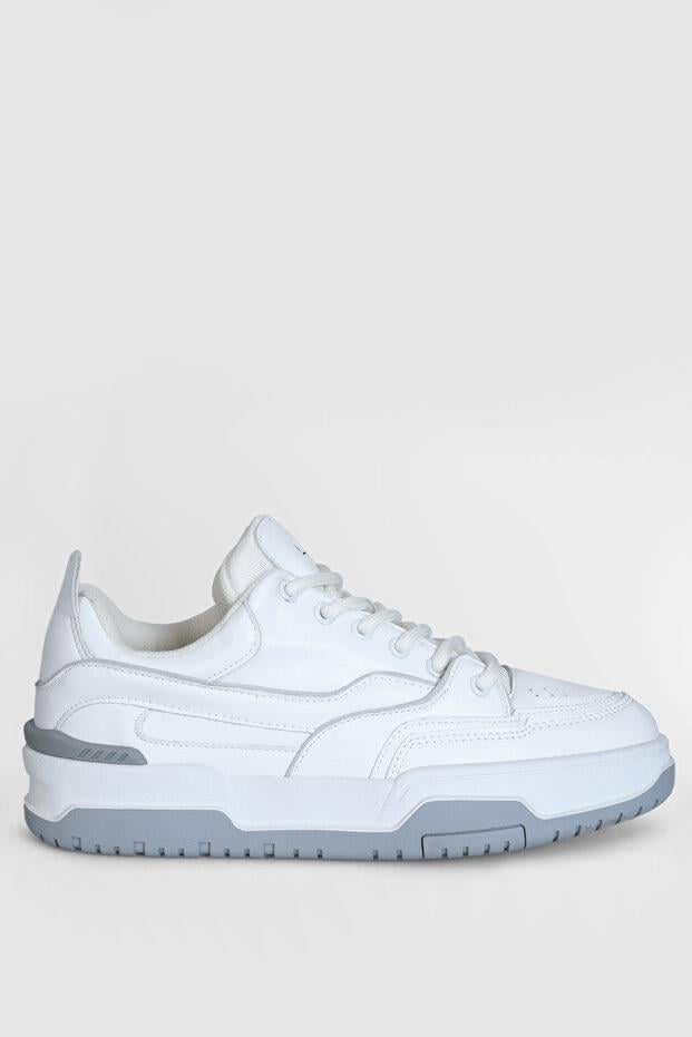 Lufian Mark Beyaz Hakiki Deri Erkek Sneaker Ayakkabı 112230194