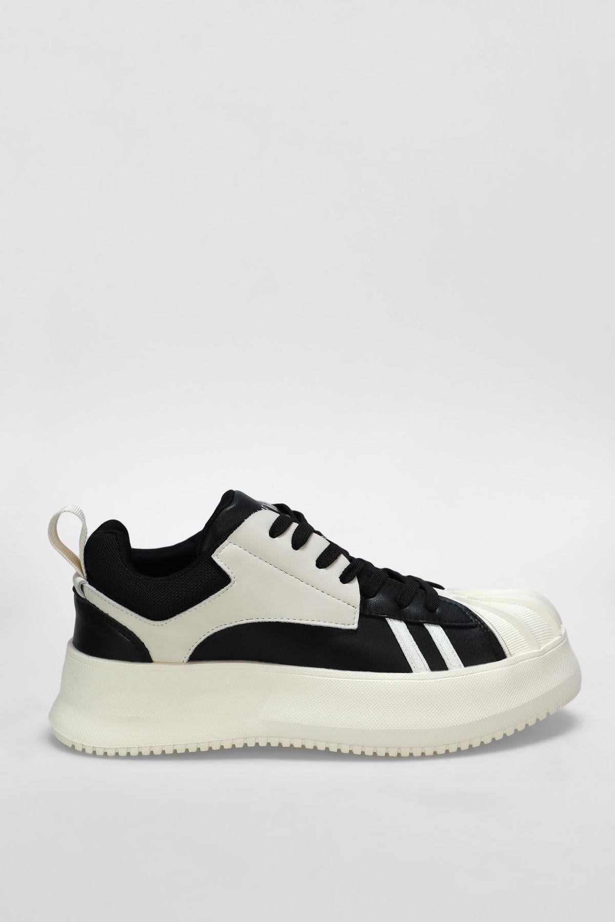 Lufian Piers Siyah Hakiki Deri Erkek Sneaker Ayakkabı 112230200 v1