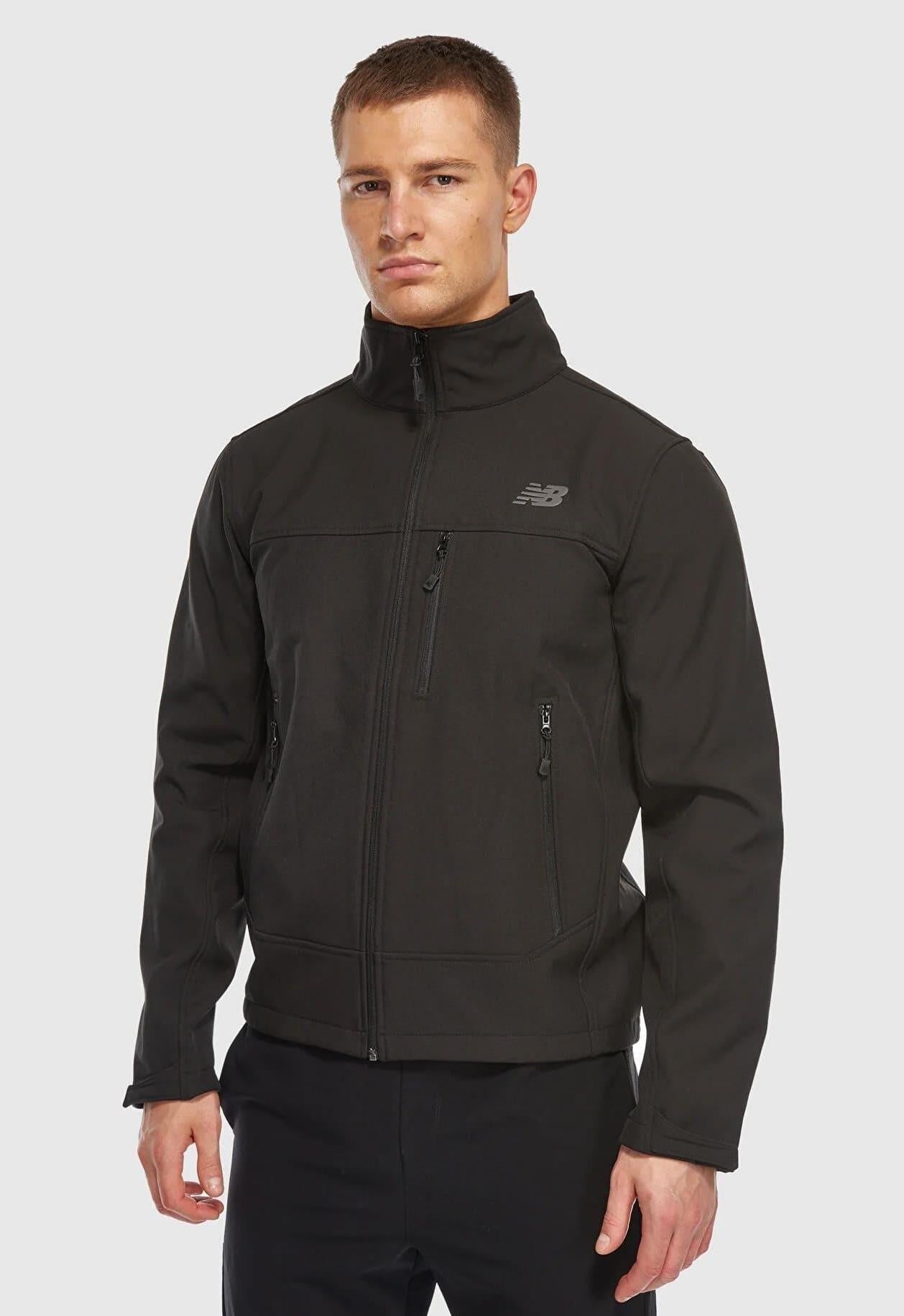 New Balance MNJ3301 BK SoftShell Jacket Erkek Mont Siyah v1