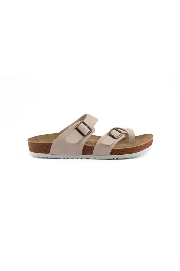 Roy Jones 7010 SunnyStride Unisex Bej Günlük Terlik v1