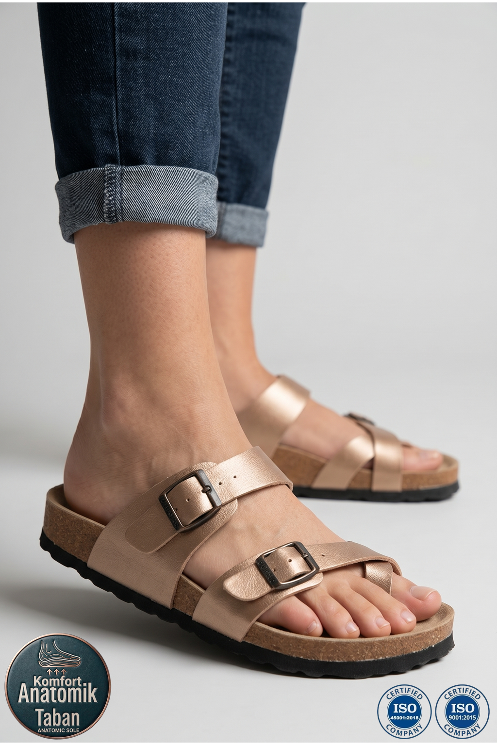 Roy Jones 7010 SunnyStride Unisex Gold Günlük Terlik