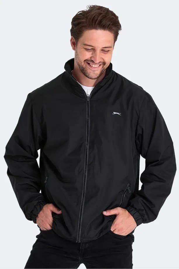 Slazenger RAREN Yağmurluk Rüzgarlık Erkek Mont Siyah