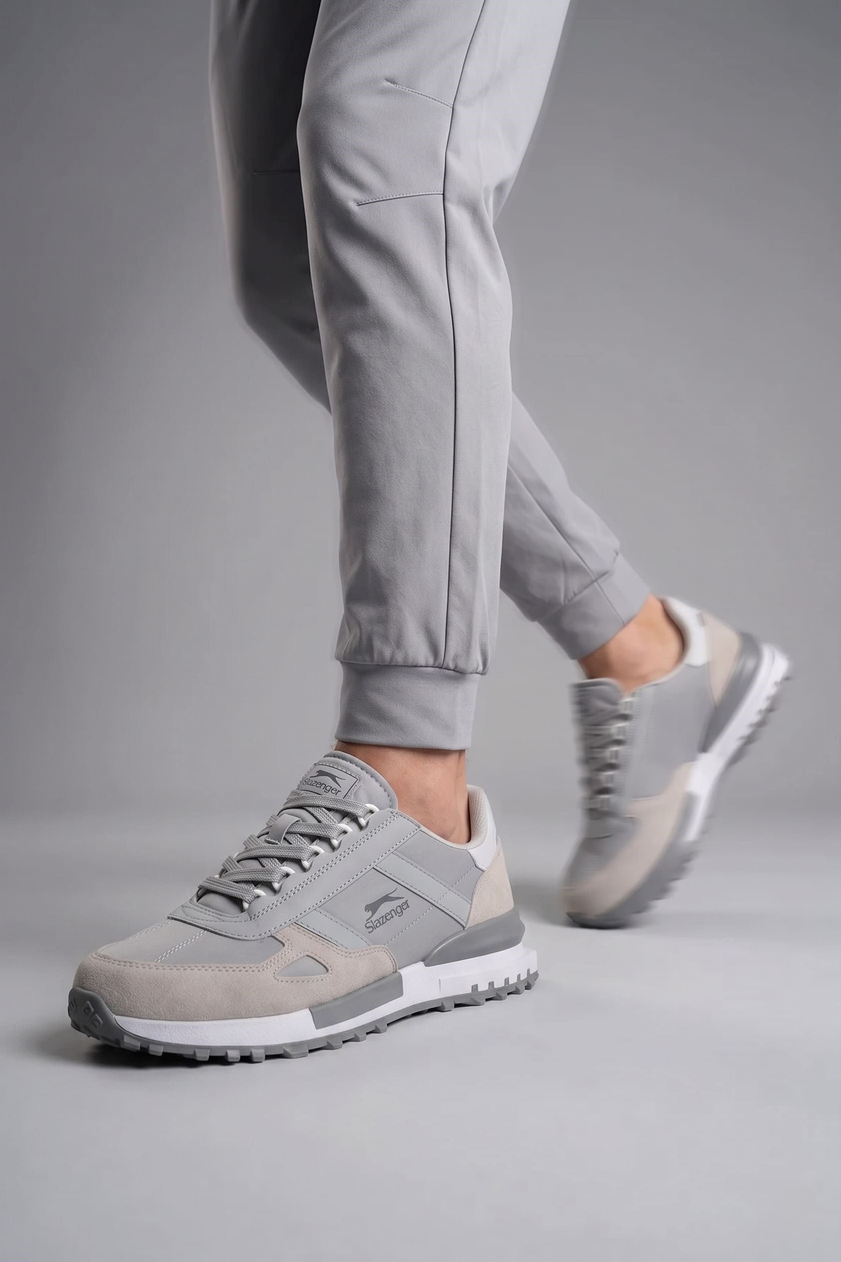 Slazenger Skate Gri Beyaz Koşu & Yürüyüş Spor Ayakkabısı SA16RE022-210