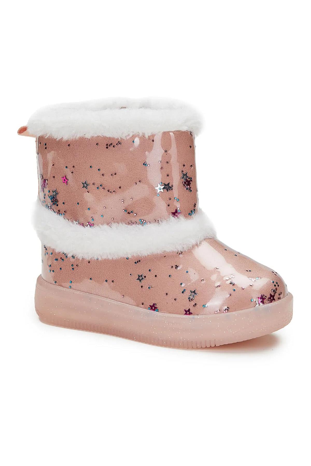 Vicco 220.B20K.108-114 Comet Pudra Işıklı Fermuarlı Kız Çocuk Bot Çizme Comet-Pudra v1