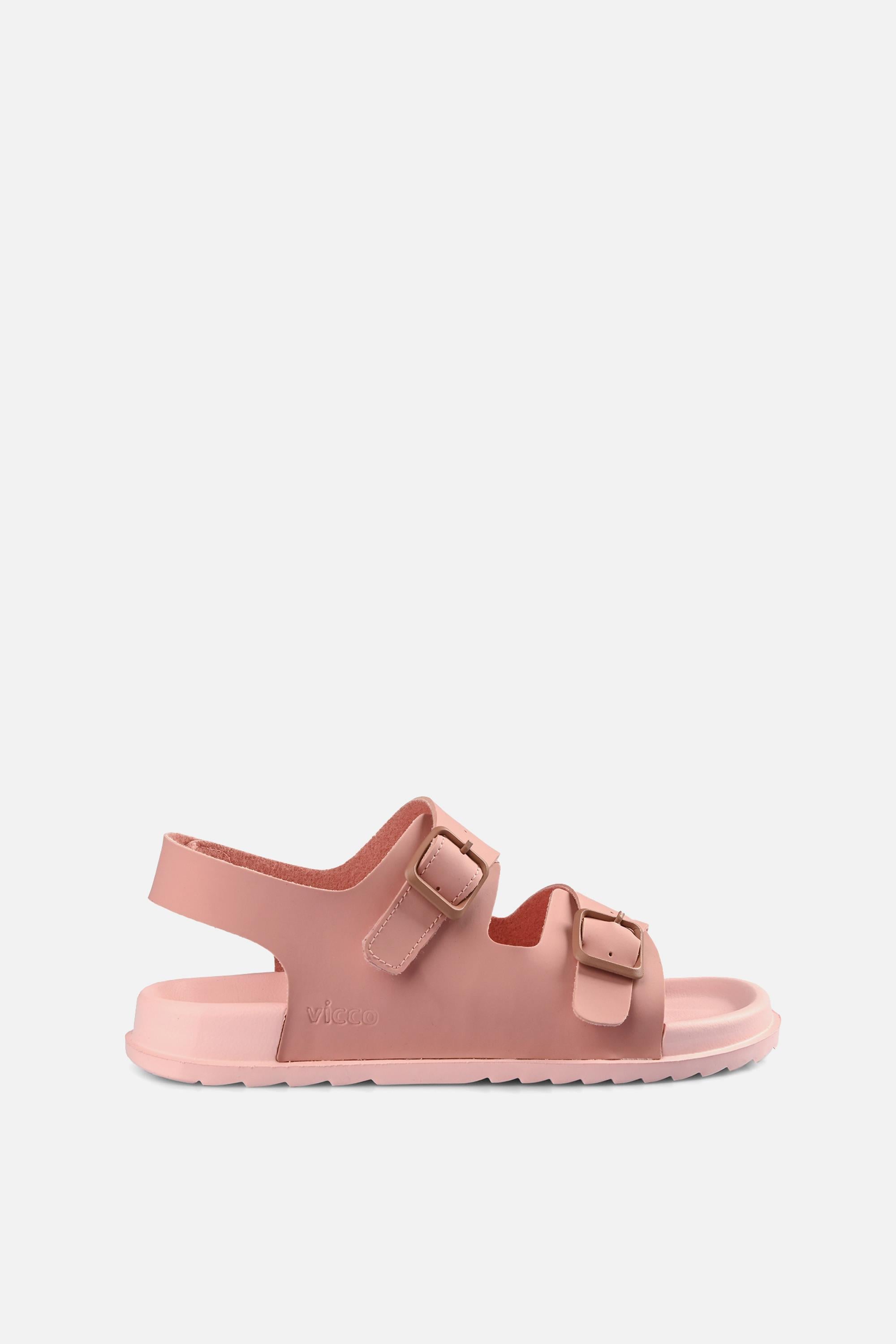 Vicco 321.P23Y.253-114 Miyu Tokalı Cırtlı Pudra Çocuk Sandalet v1