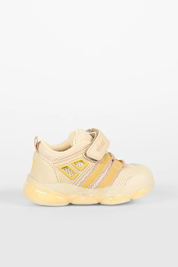 Vicco 346.B24Y.150-15 Orante Işıklı Cırtlı Bej Çocuk Sandalet