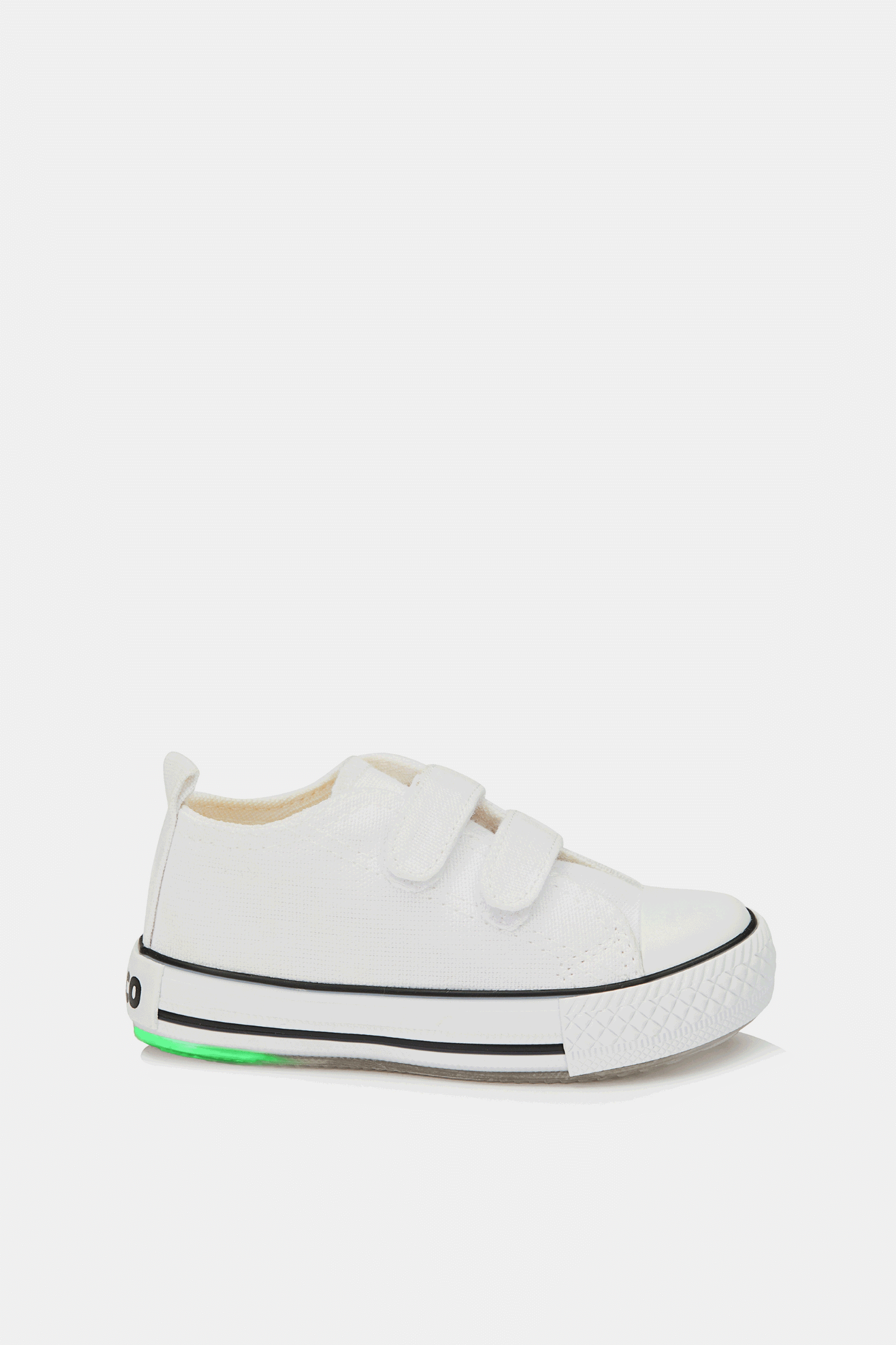 Vicco 925.P20Y.150-11 Pino Işıklı Cırtlı Keten Beyaz Çocuk Günlük Ayakkabı