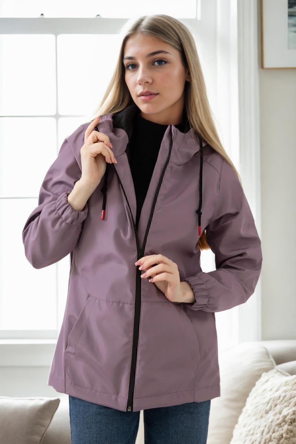 53121 Dewberry Hooded Women Raincoat-MÜRDÜM