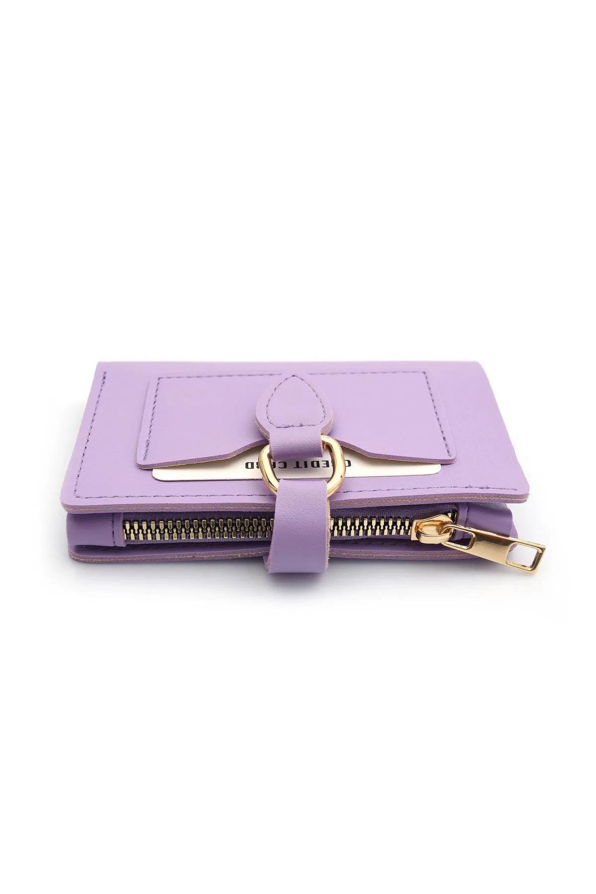 59700 Dewberry Ladies Wallet with Buckle-LİLA