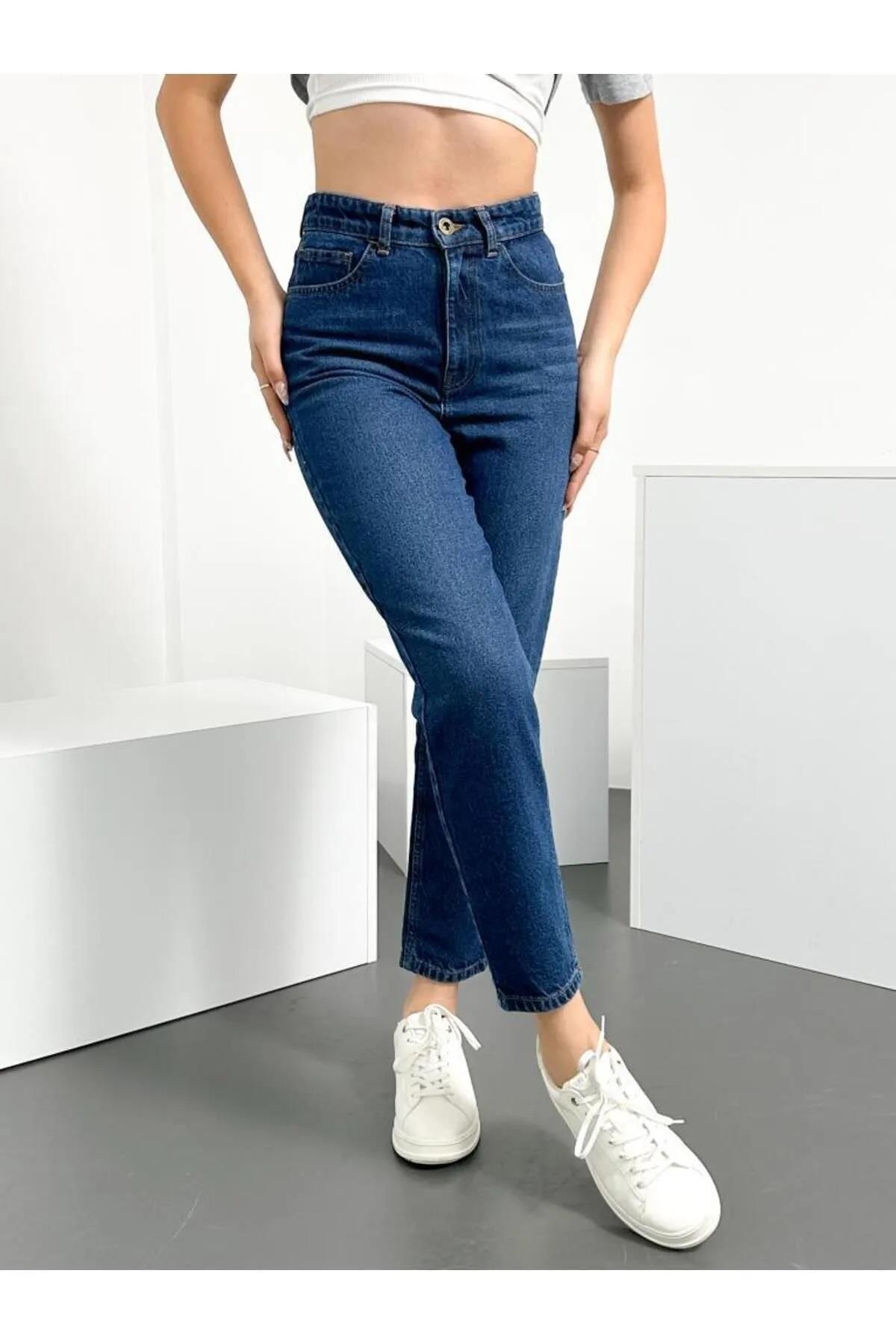 74092 Dewberry Hlt Mom Jean High Waist Women Jeans-KOYU MAVİ