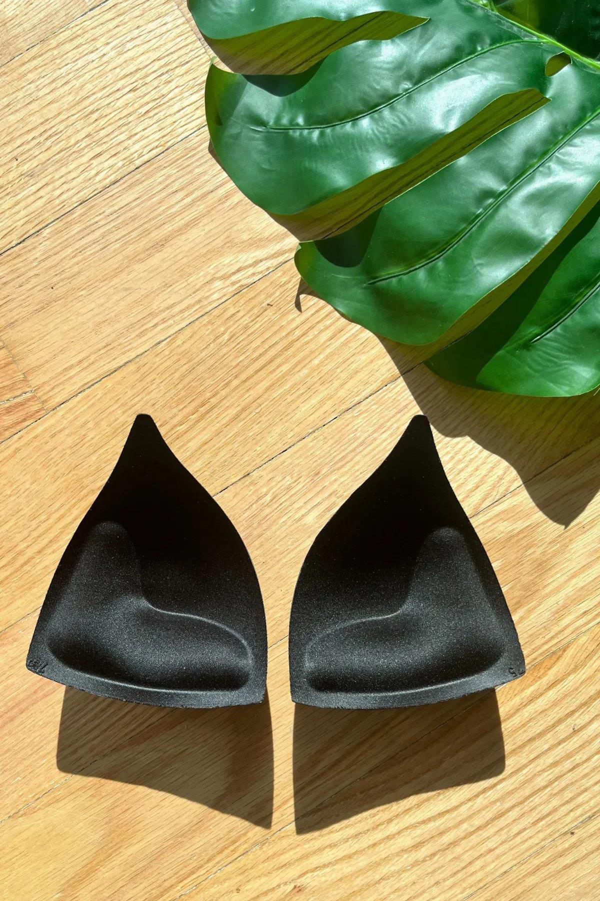 84322 Dewberry Triangle Bikini Top with Double Push-Up Pad-SİYAH