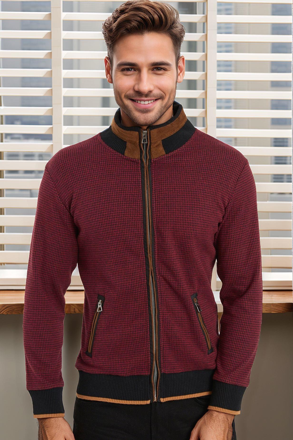 9021 DEWBERRY ERKEK SWEATSHIRT-BORDO