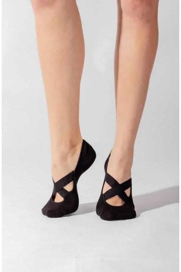 91022 Dewberry 2-Pack Womens Yoga & Pilates Socks 36-41-SİYAH