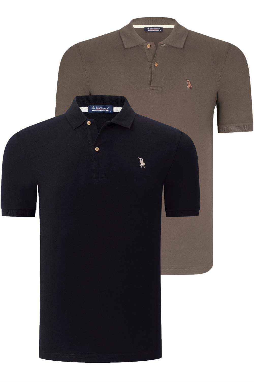 İKİLİ SET T8561 DEWBERRY ERKEK TSHIRT-SİYAH-YEŞİL