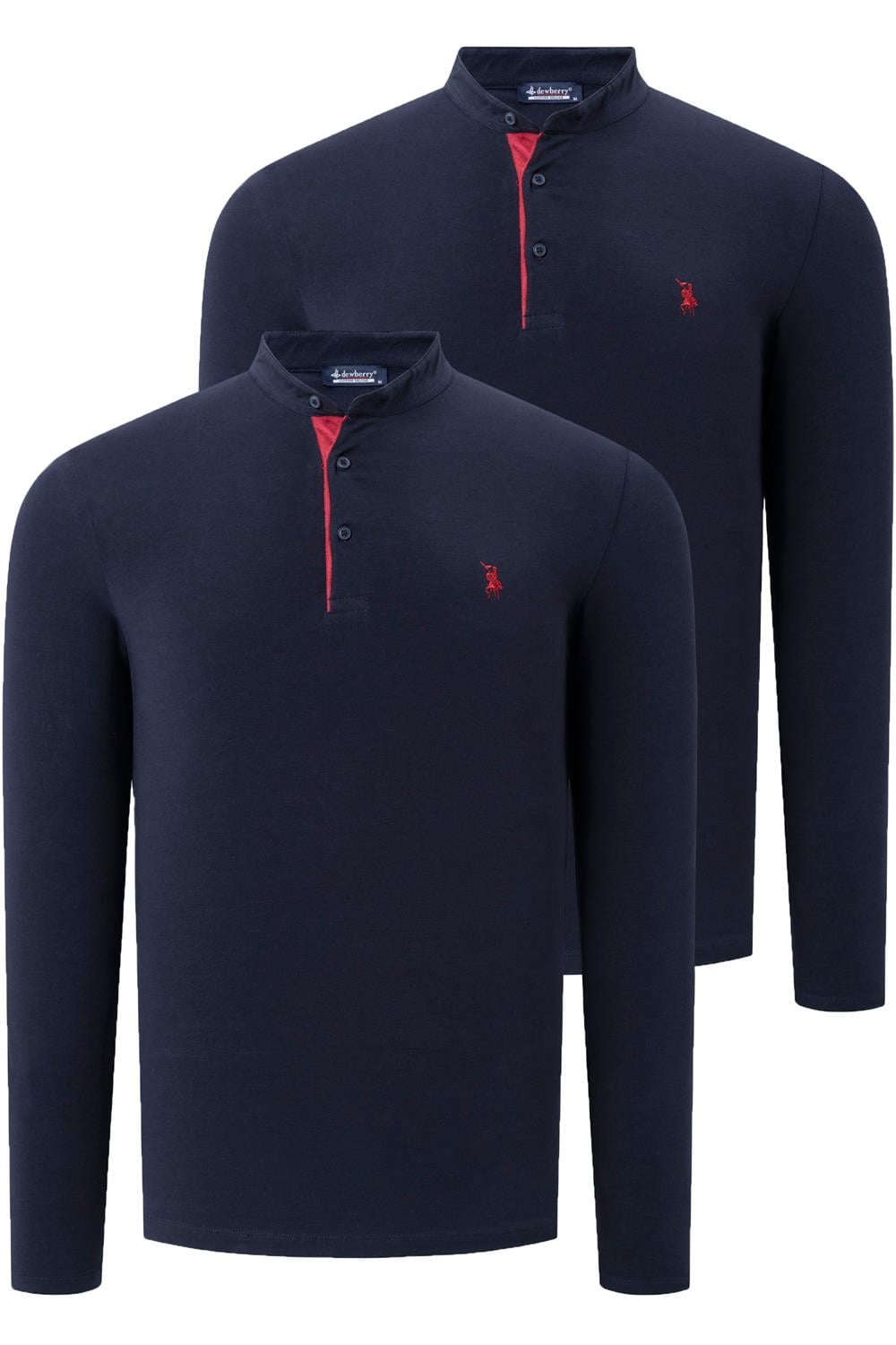 İKİLİ SET V4009 DEWBERRY ERKEK SWEATSHIRT-LACİVERT-LACİVERT