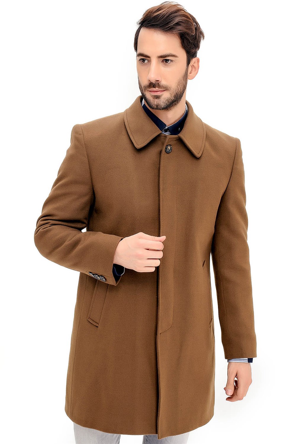 PLT8365 DEWBERRY ERKEK PALTO-CAMEL