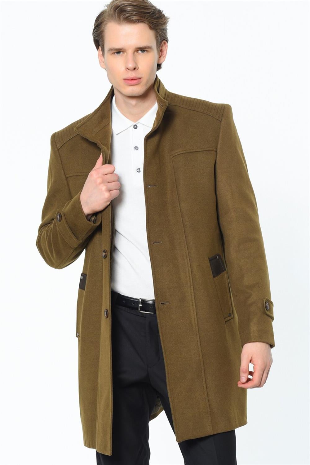 PLT8380 DEWBERRY ERKEK PALTO-DÜZ CAMEL