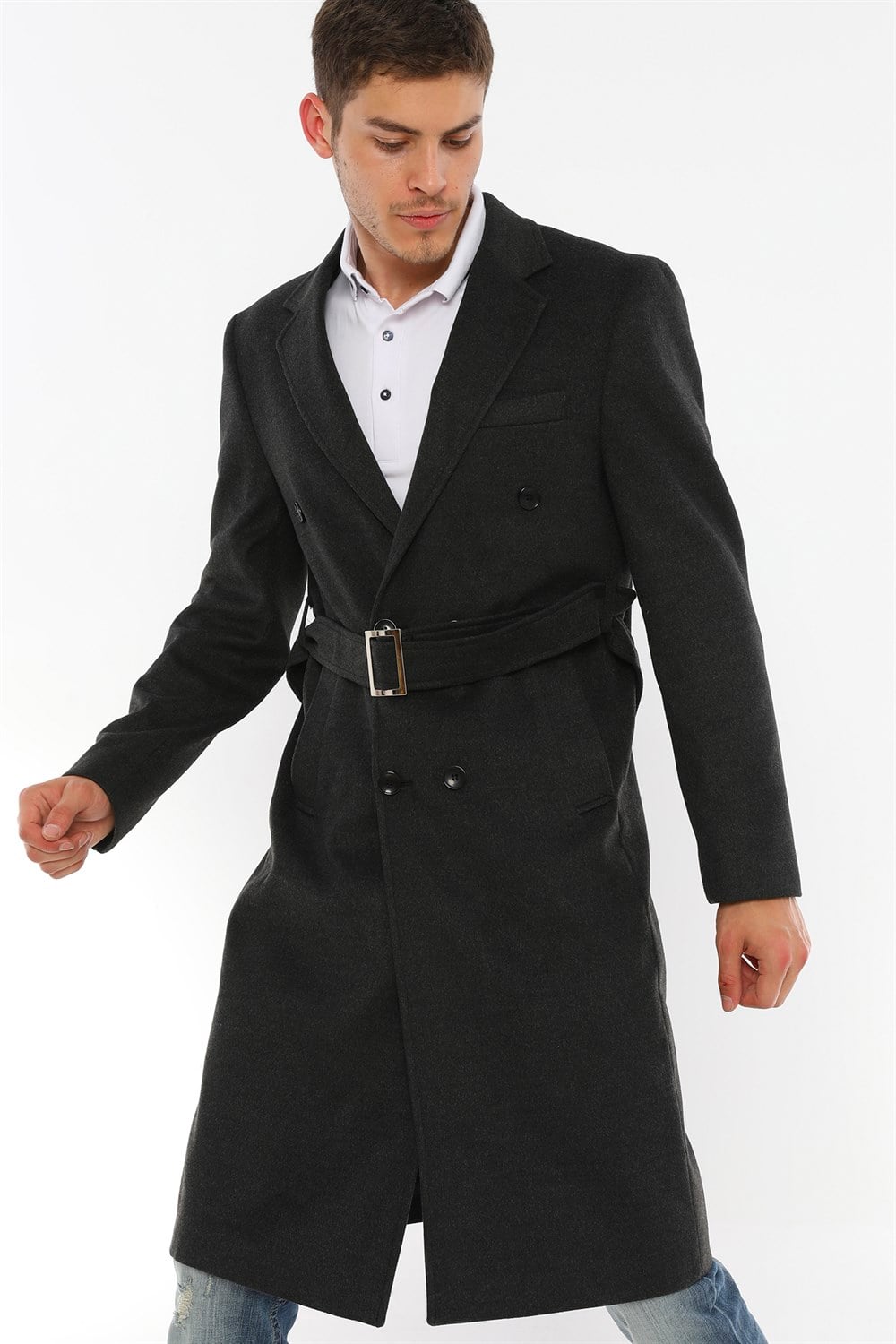 PLT8382 DEWBERRY ERKEK PALTO-ANTRASİT