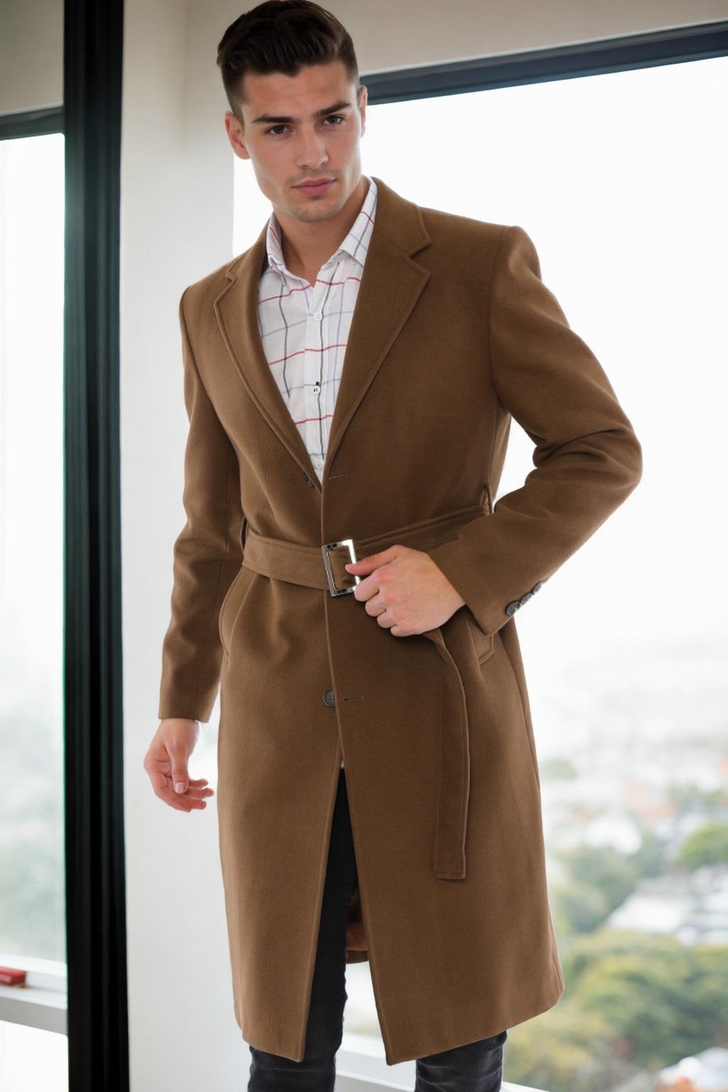 PLT9400 DEWBERRY ERKEK PALTO-CAMEL
