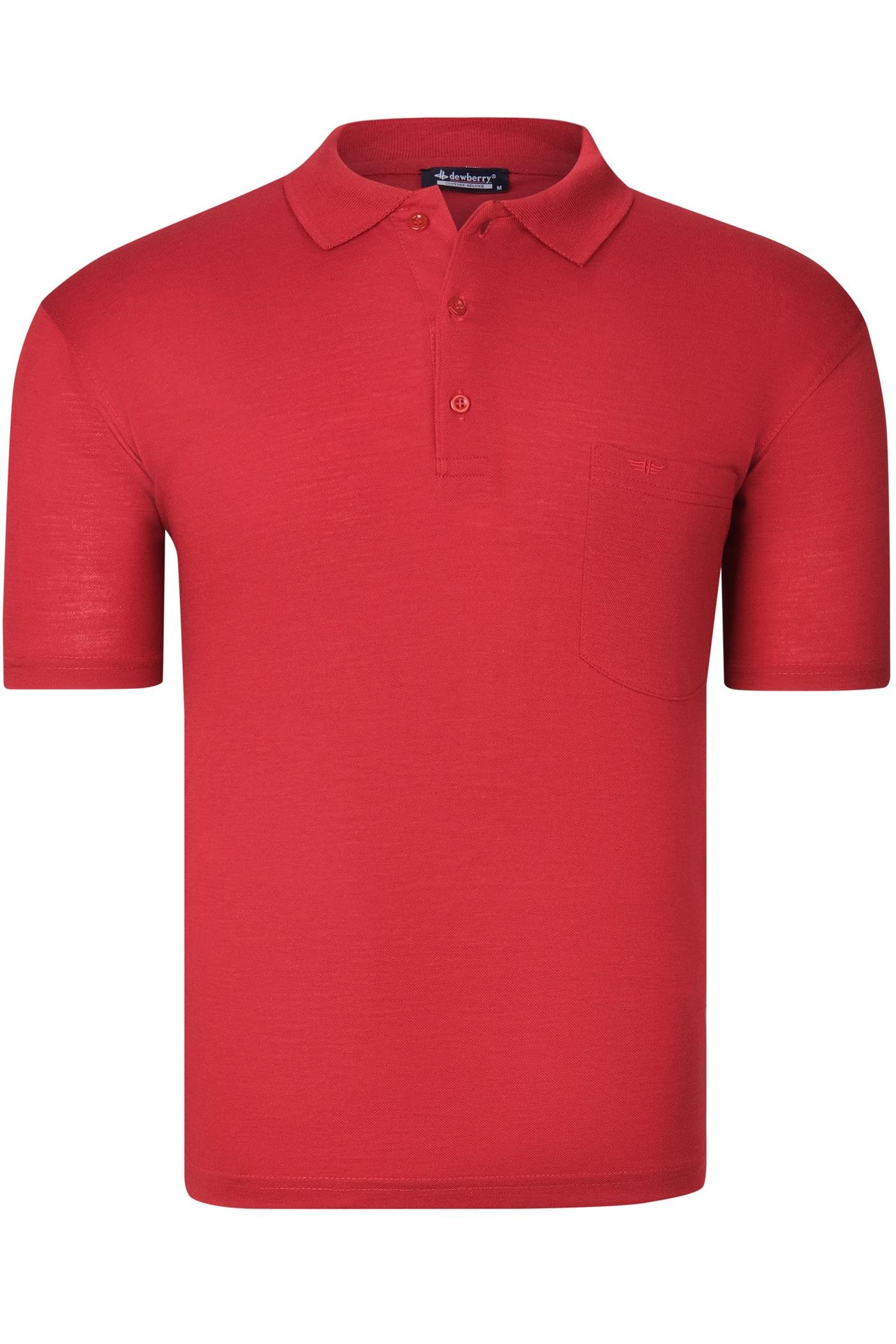 T0093 DEWBERRY ERKEK T-SHIRT-KIRMIZI