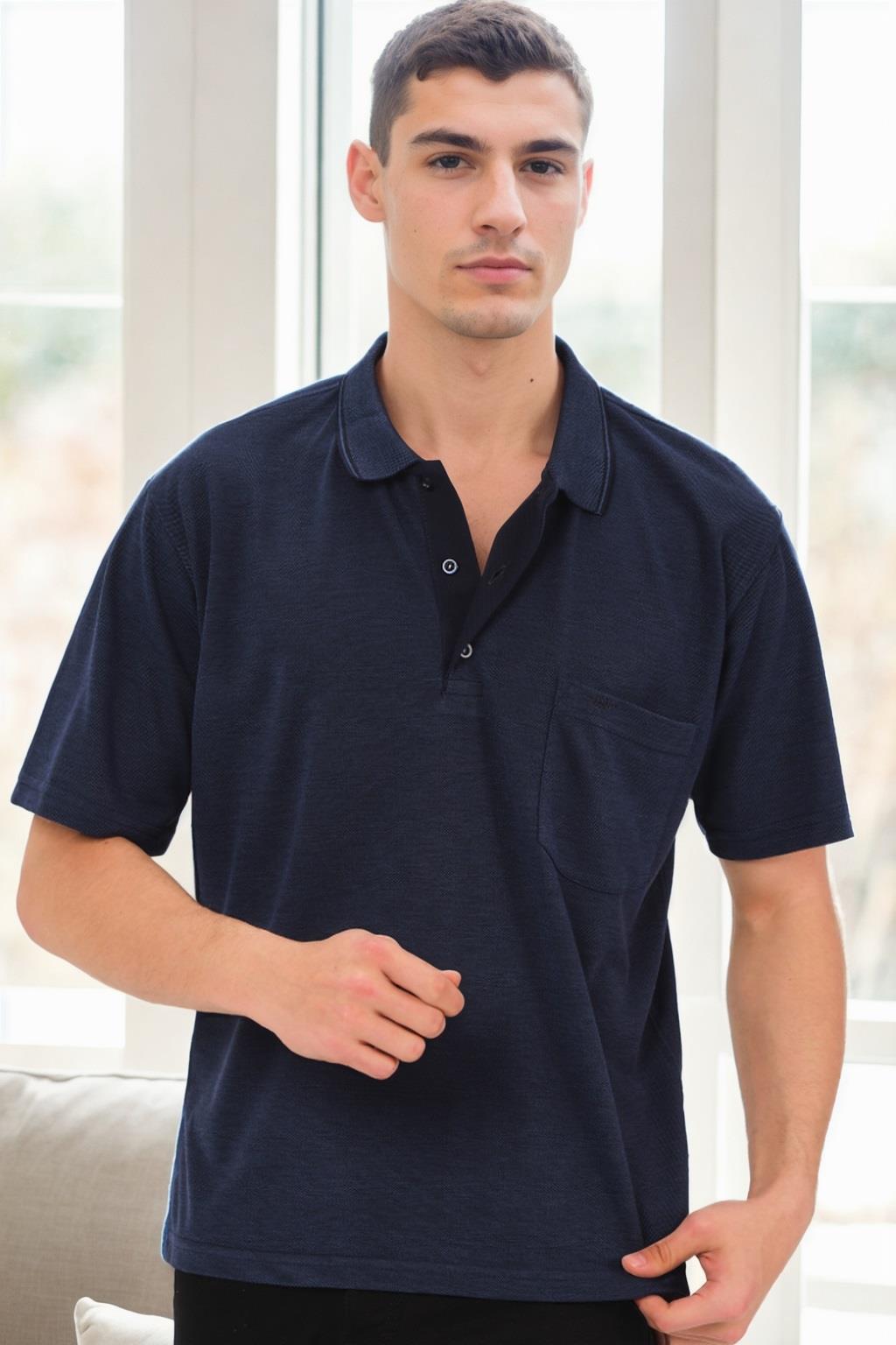 T0094 DEWBERRY ERKEK T-SHIRT-LACİVERT