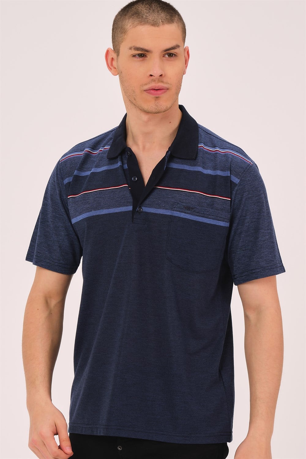 T0721 DEWBBERY ERKEK T-SHIRT-İNDİGO