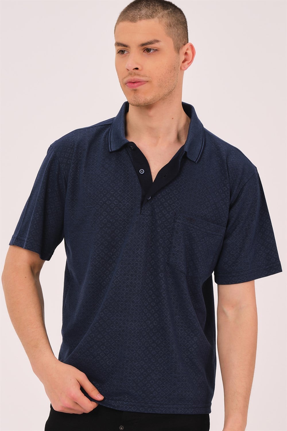 T0732 DEWBERRY ERKEK T-SHIRT-LACİVERT