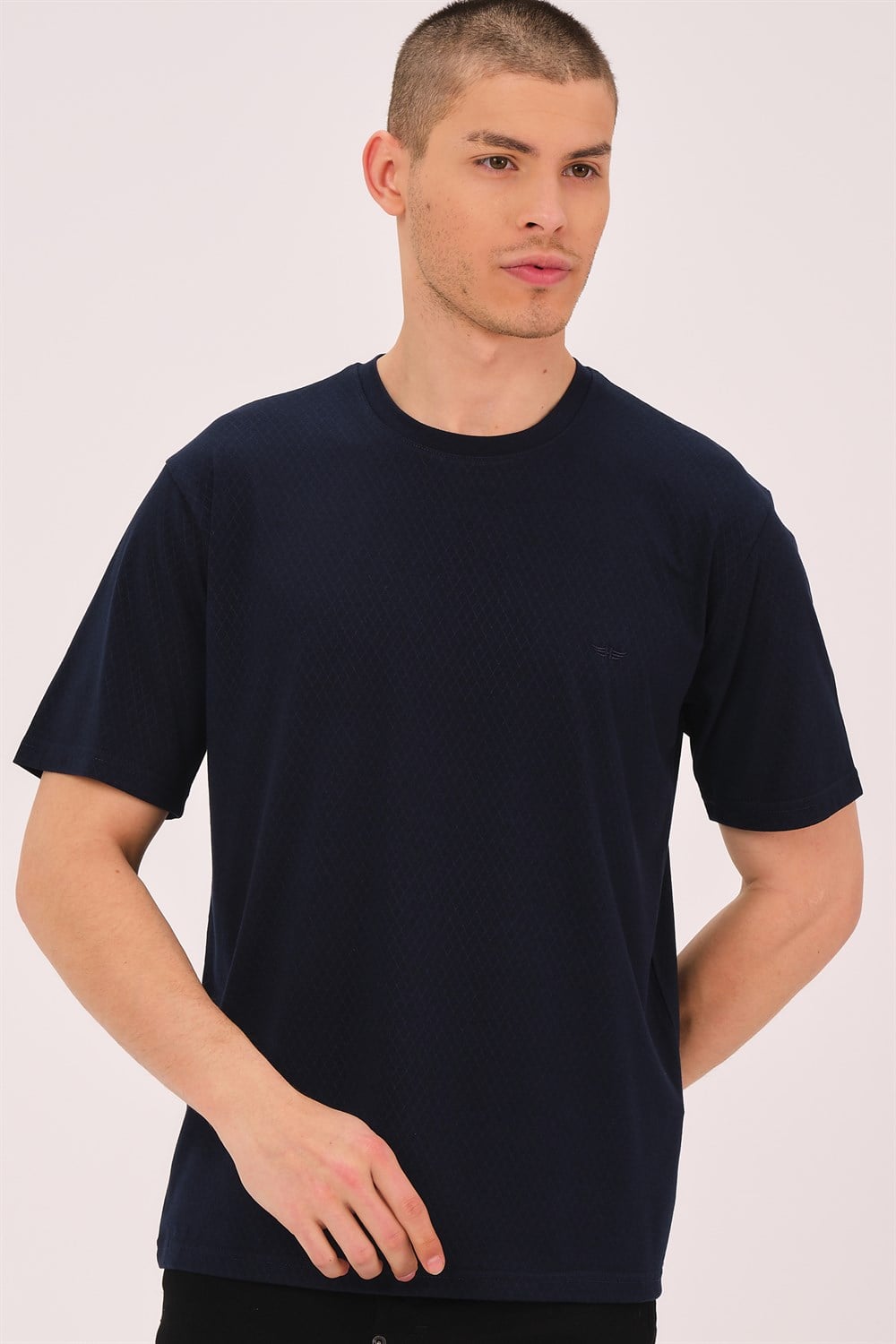 T0737 DEWBERRY ERKEK T-SHIRT-LACİVERT