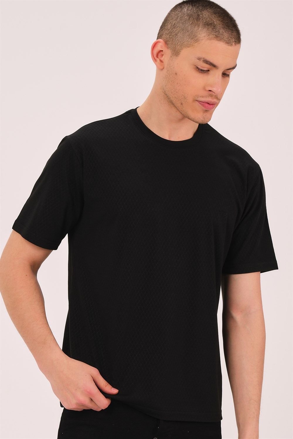 T0737 DEWBERRY ERKEK T-SHIRT-SİYAH