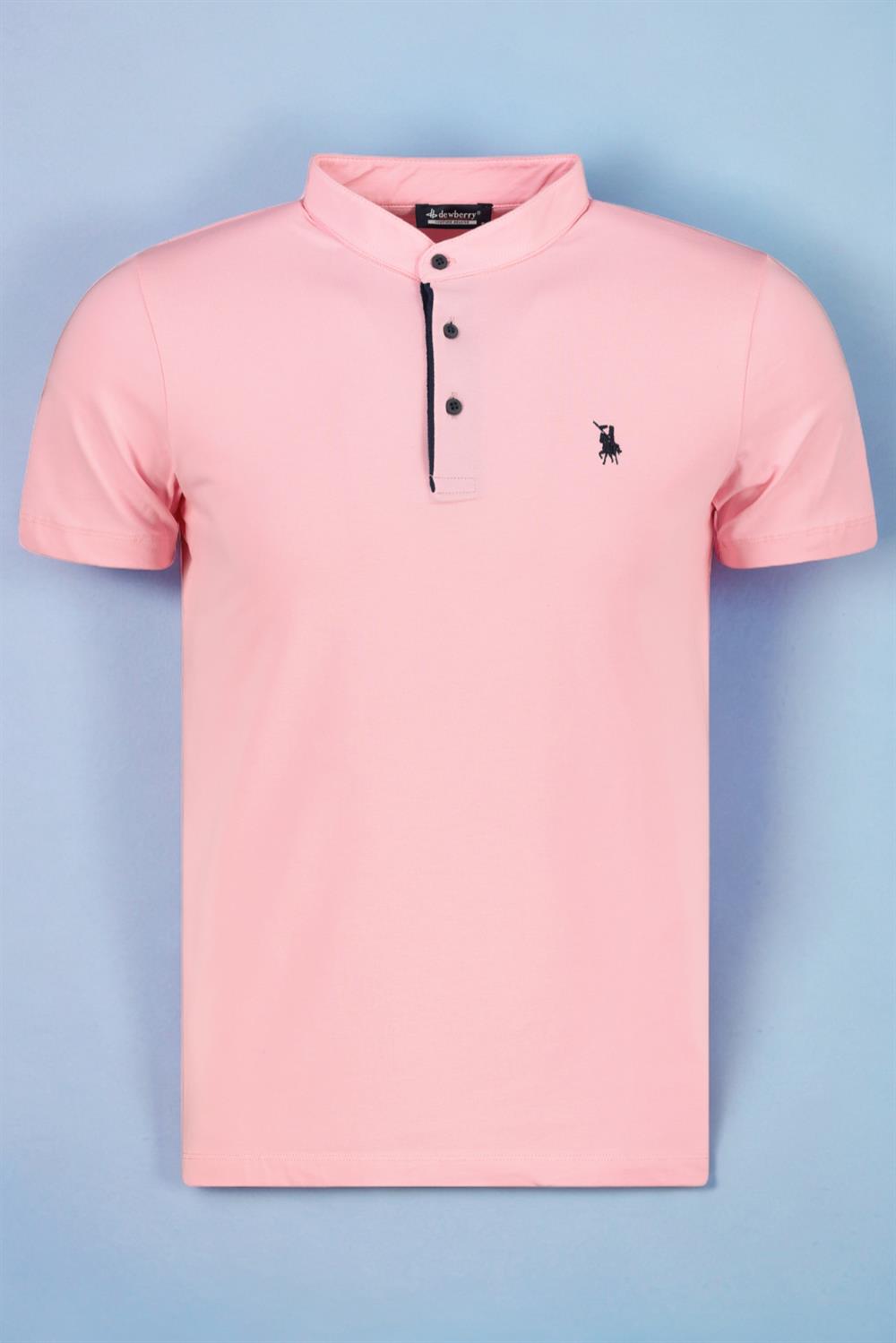 T8560 DEWBERRY T-SHIRT-AÇIK PEMBE