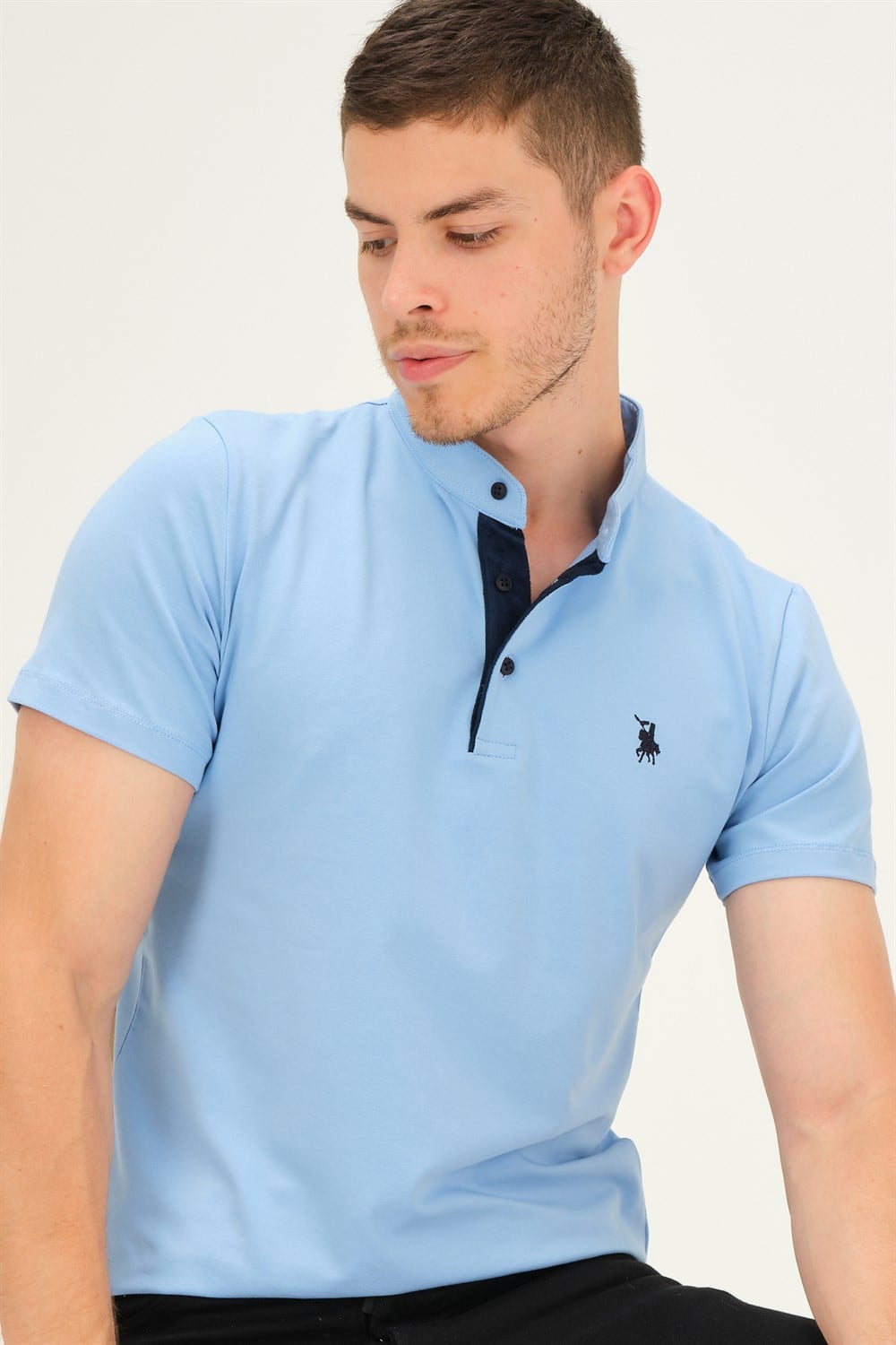 T8560 DEWBERRY T-SHIRT-BEBE MAVİ