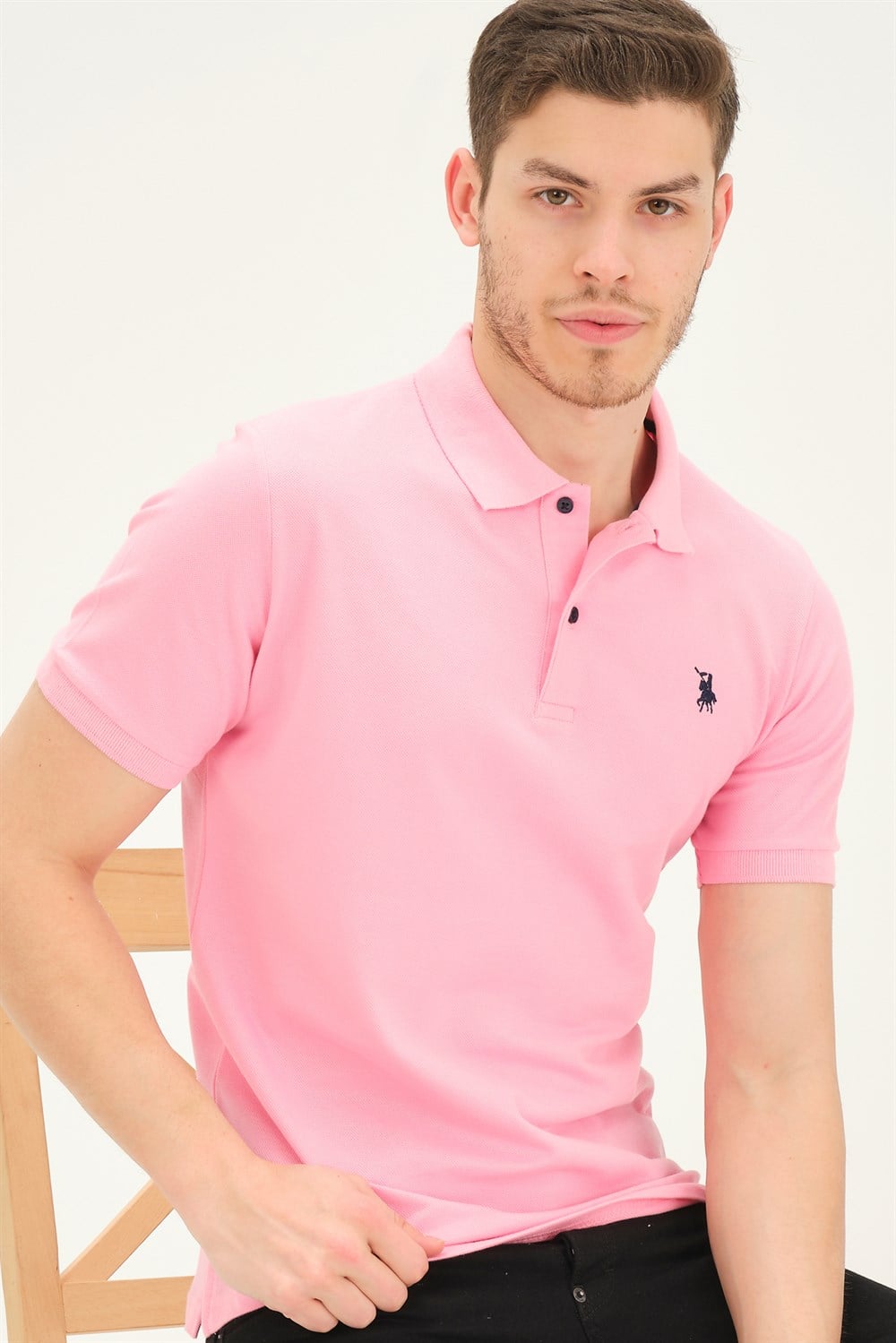 T8561 DEWBERRY ERKEK TSHIRT-PEMBE