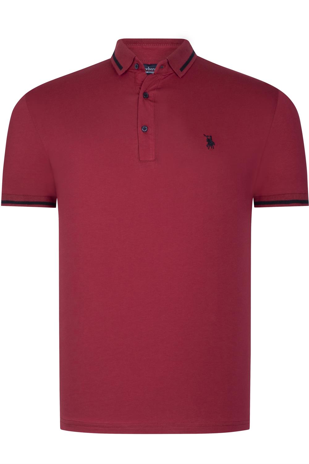 T8586 DEWBERRY ERKEK POLO YAKA T-SHIRT-KOYU BORDO
