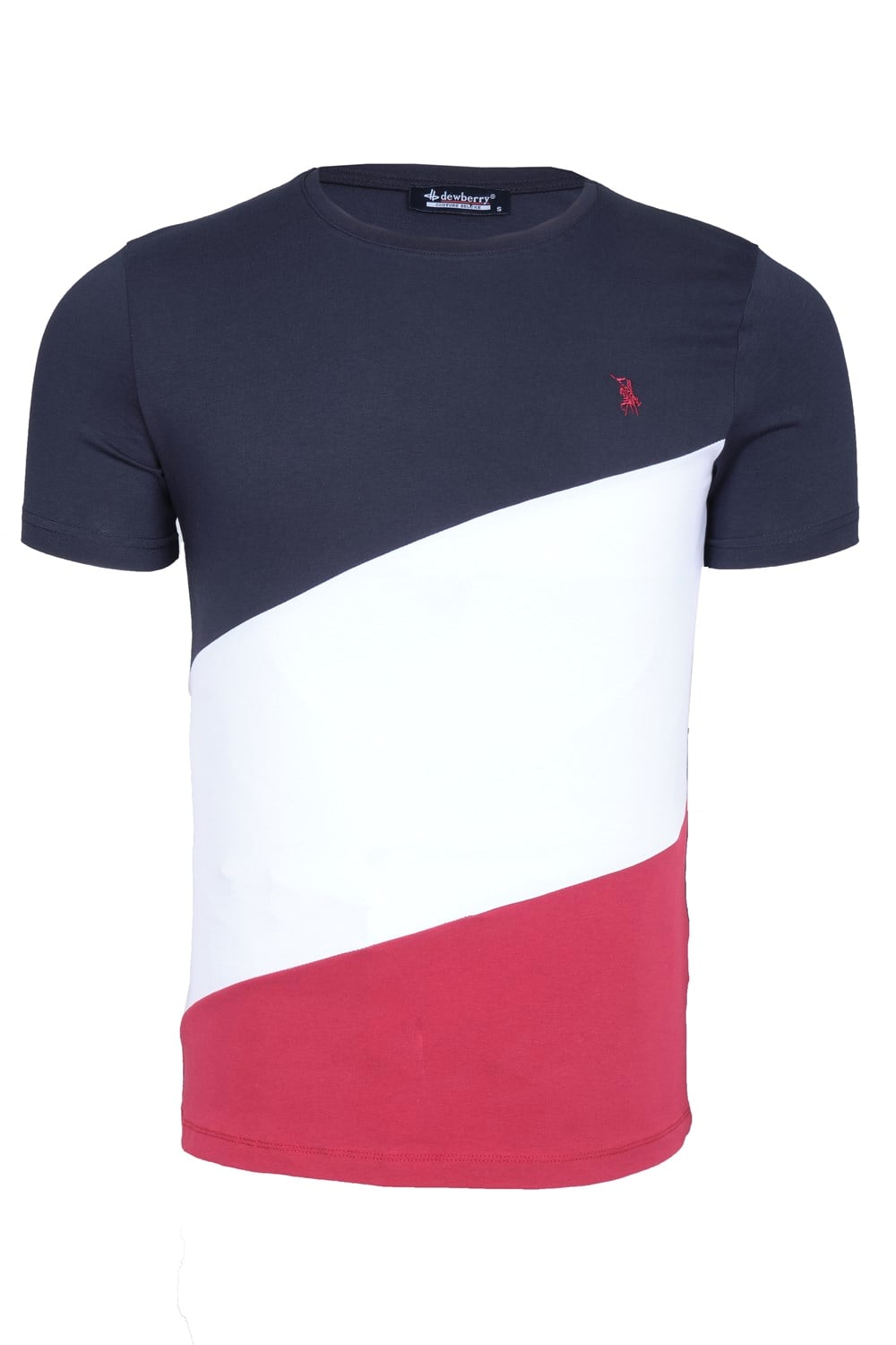 T8590 DEWBERRY ERKEK T-SHIRT-AÇIK LACİVERT