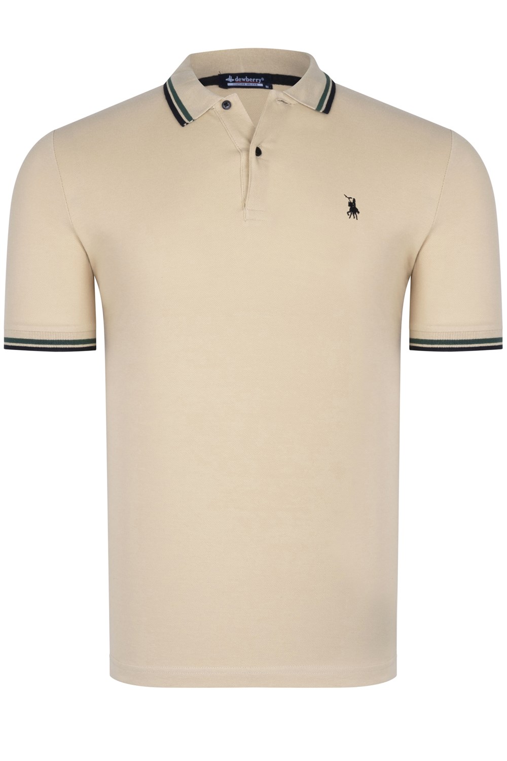 T8594 DEWBERRY  ERKEK T-SHIRT-KOYU BEJ