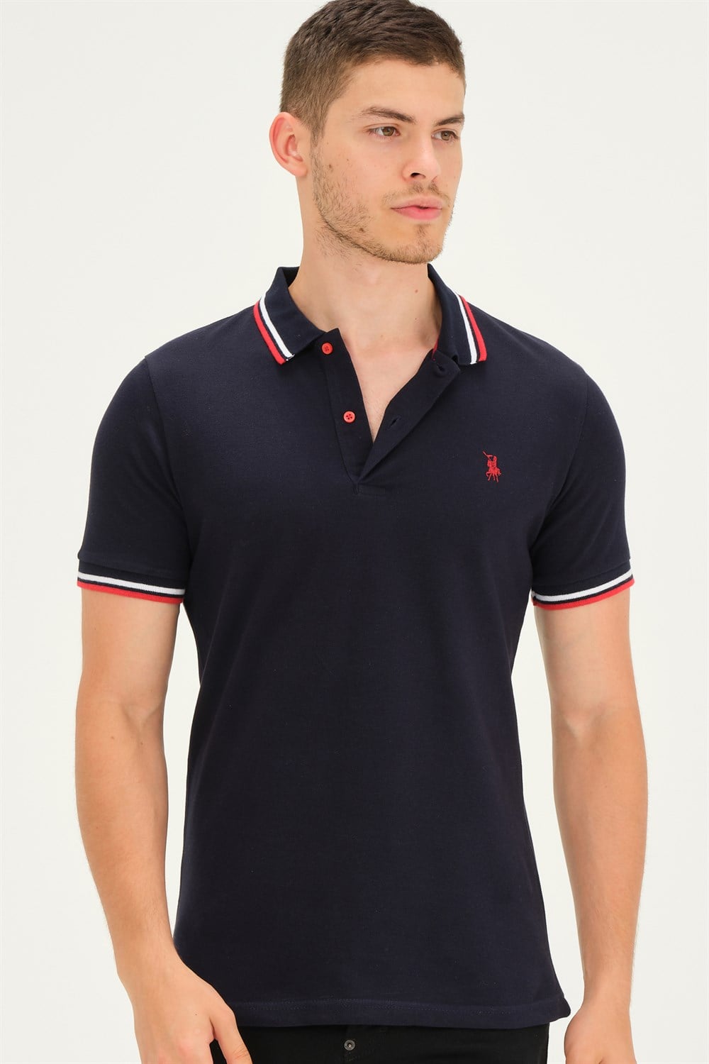 T8594 DEWBERRY  ERKEK T-SHIRT-LACİVERT