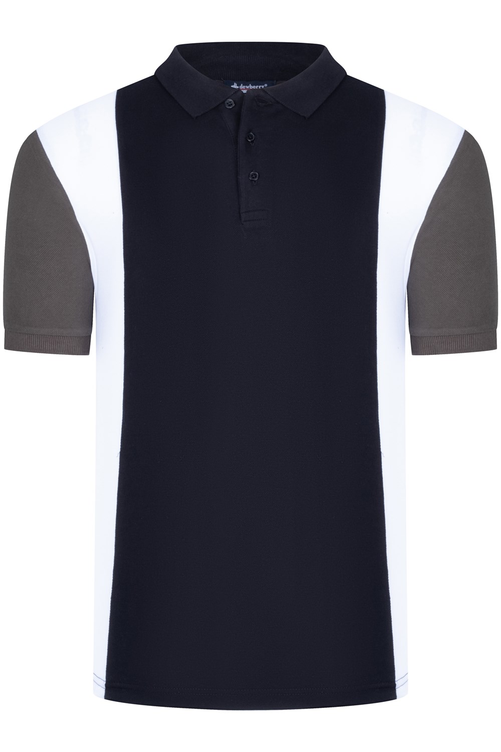 T8596 DEWBERRY ERKEK TSHIRT-AÇIK SİYAH
