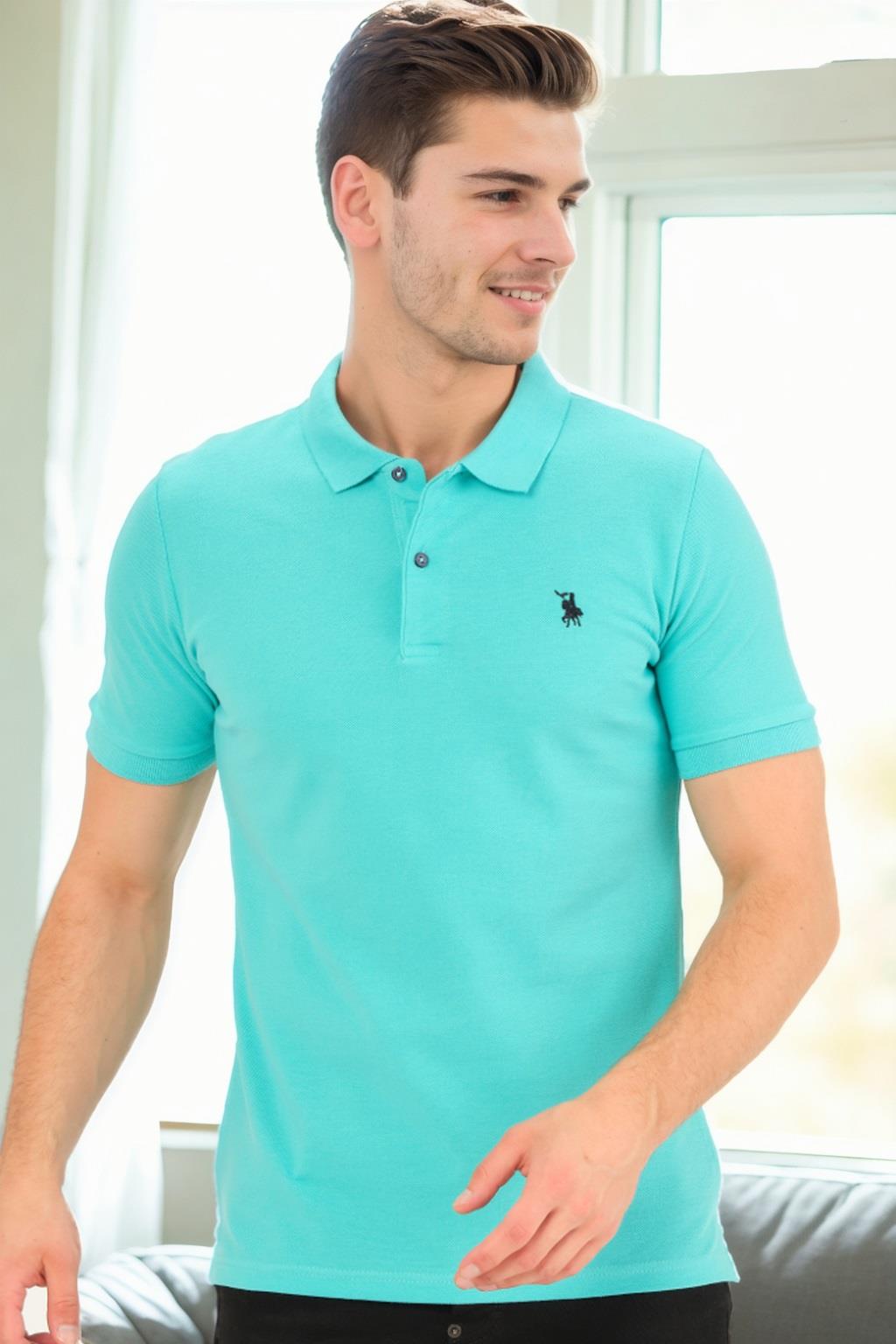 T9561 DEWBERRY ERKEK TSHIRT-SU YEŞİLİ