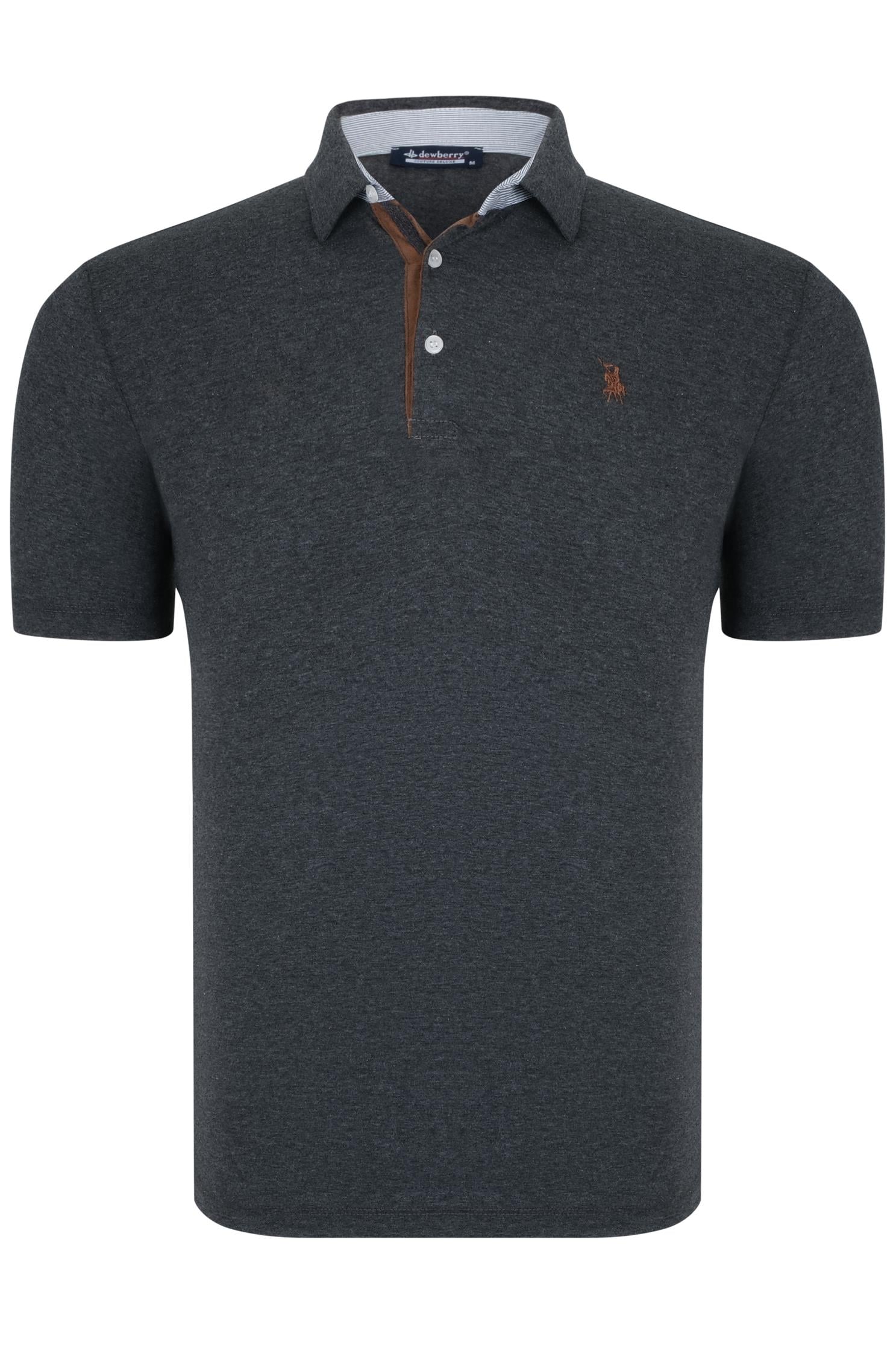 T9582 DEWBERRY ERKEK T-SHIRT-ANTRASİT
