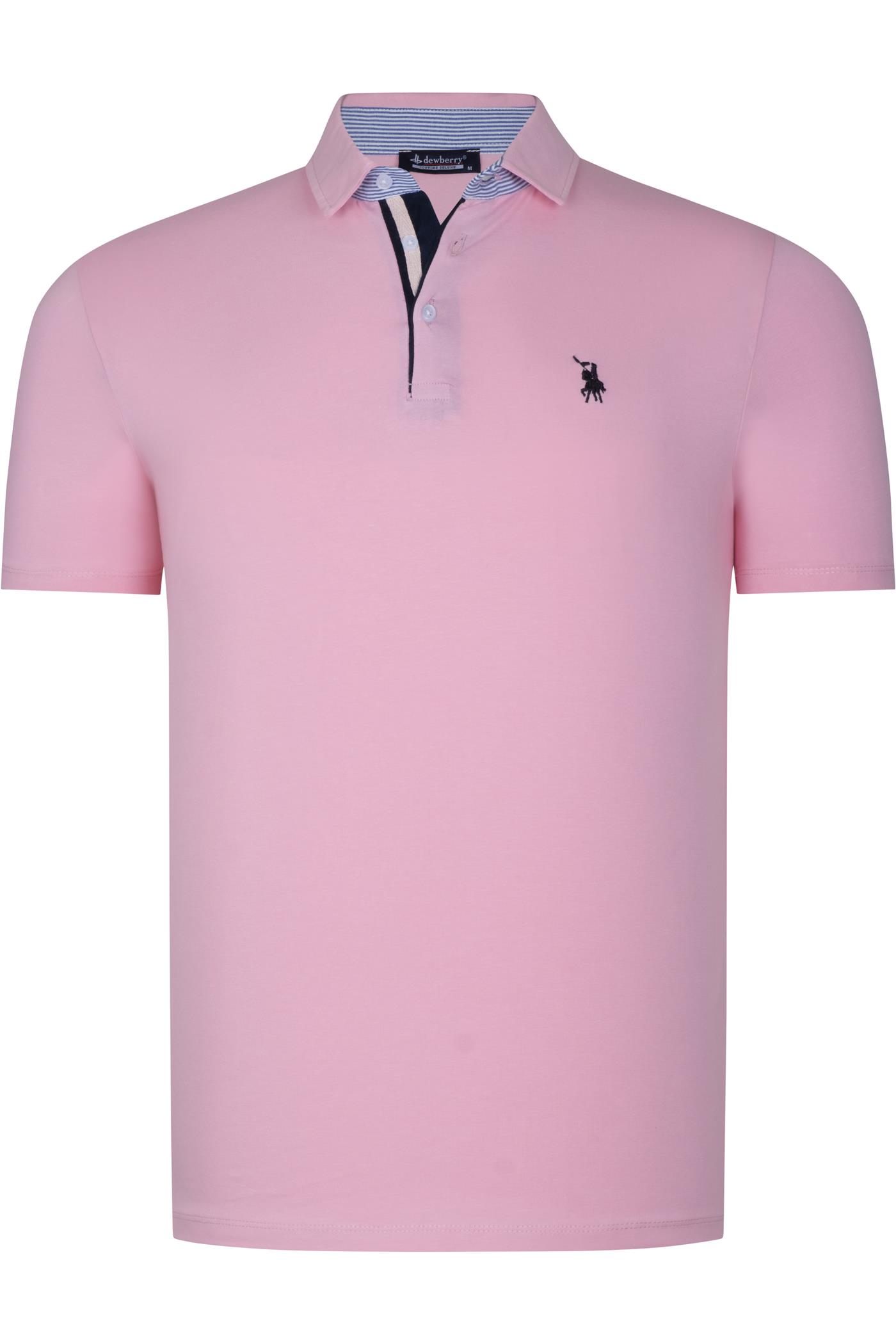 T9582 DEWBERRY ERKEK T-SHIRT-PEMBE