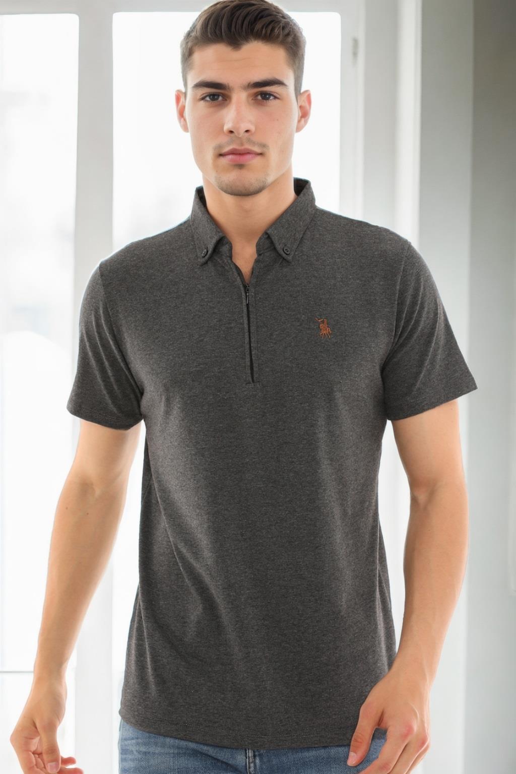 T9583 DEWBERRY ERKEK T-SHIRT-ANTRASİT